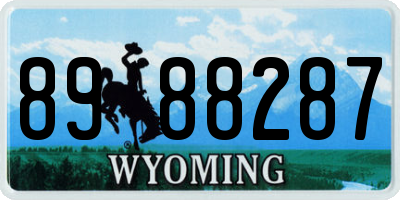 WY license plate 8988287