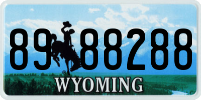 WY license plate 8988288