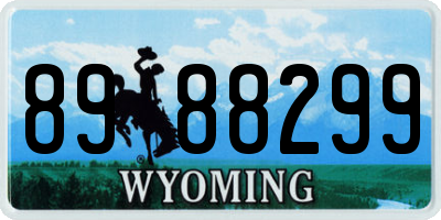 WY license plate 8988299