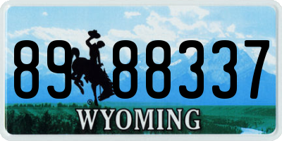WY license plate 8988337