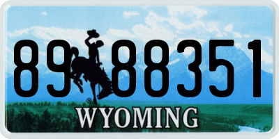 WY license plate 8988351