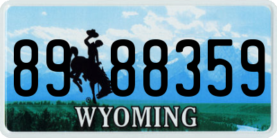 WY license plate 8988359
