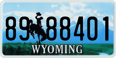 WY license plate 8988401