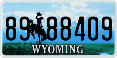 WY license plate 8988409
