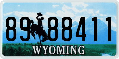 WY license plate 8988411