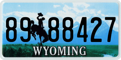 WY license plate 8988427