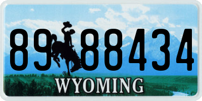 WY license plate 8988434