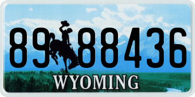 WY license plate 8988436
