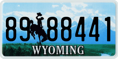 WY license plate 8988441