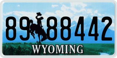 WY license plate 8988442