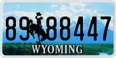 WY license plate 8988447