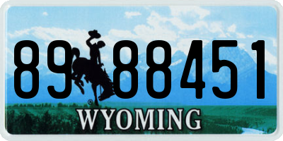 WY license plate 8988451