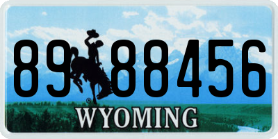 WY license plate 8988456
