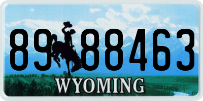WY license plate 8988463