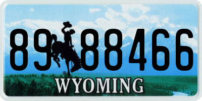WY license plate 8988466
