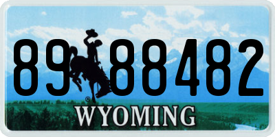 WY license plate 8988482