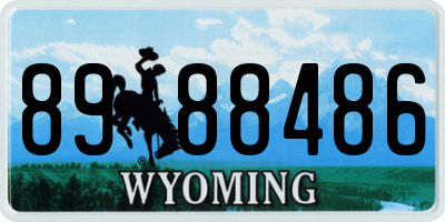 WY license plate 8988486