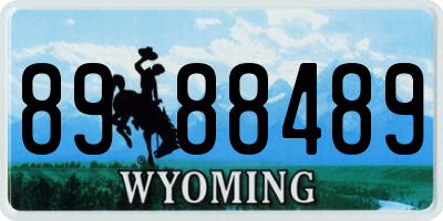 WY license plate 8988489