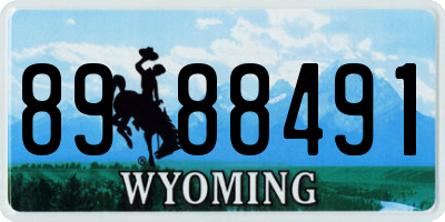 WY license plate 8988491