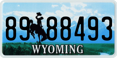 WY license plate 8988493