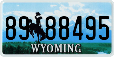 WY license plate 8988495