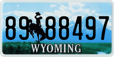 WY license plate 8988497
