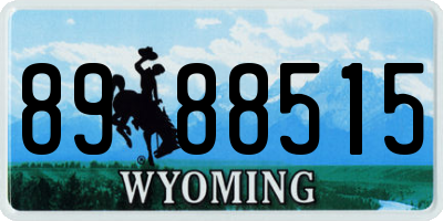 WY license plate 8988515