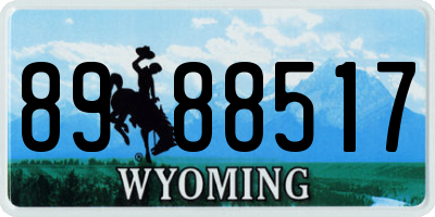 WY license plate 8988517