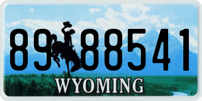 WY license plate 8988541