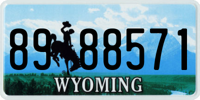 WY license plate 8988571
