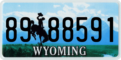 WY license plate 8988591