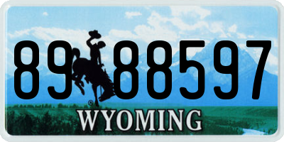 WY license plate 8988597