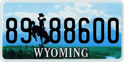 WY license plate 8988600