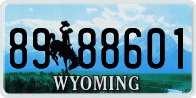 WY license plate 8988601