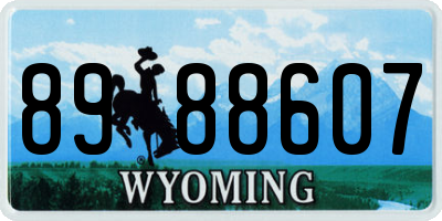 WY license plate 8988607