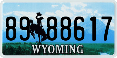 WY license plate 8988617