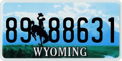 WY license plate 8988631