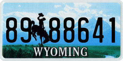 WY license plate 8988641