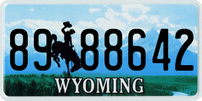 WY license plate 8988642