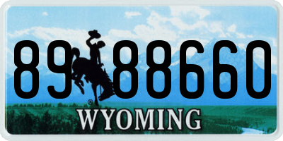 WY license plate 8988660