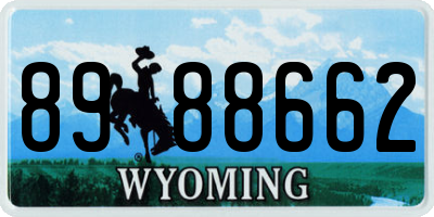 WY license plate 8988662