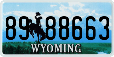 WY license plate 8988663