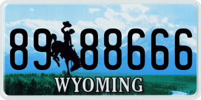 WY license plate 8988666