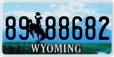 WY license plate 8988682