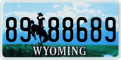 WY license plate 8988689
