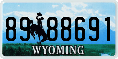 WY license plate 8988691