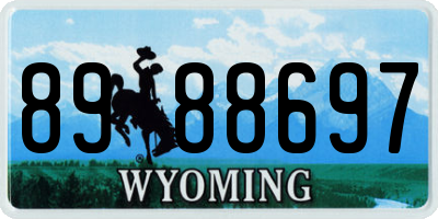 WY license plate 8988697