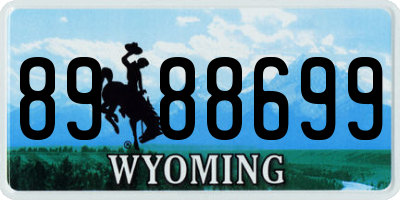 WY license plate 8988699