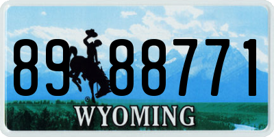 WY license plate 8988771
