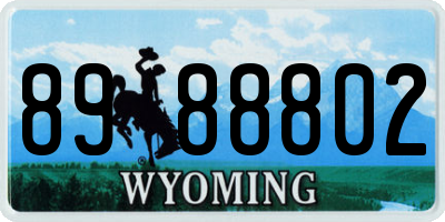 WY license plate 8988802
